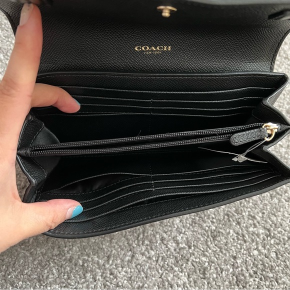Coach leather wallet NWT black color - Picture 4 of 8